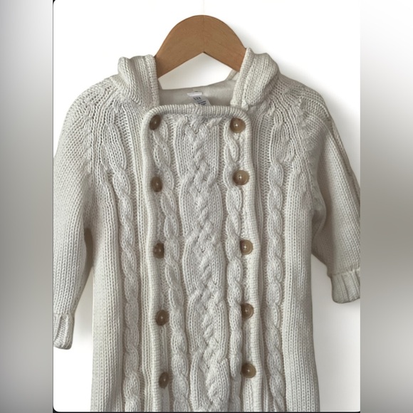 Baby gap cable knitted lined baby sack NWT - Picture 2 of 8